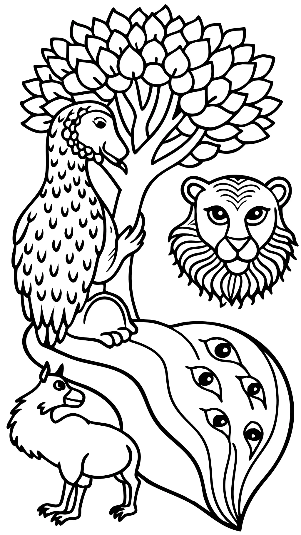 coloriages réalistes animaux